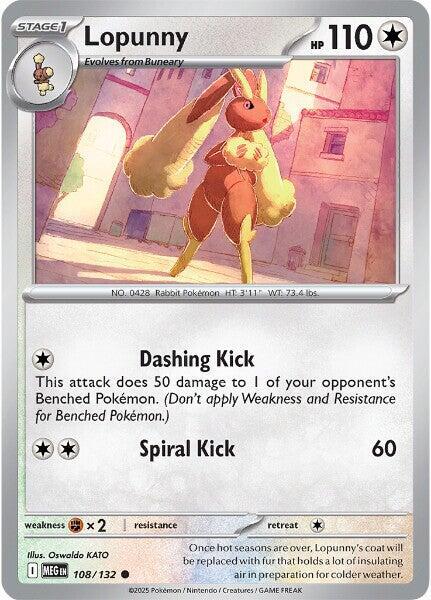 Lopunny  108/132 - Common - Reverse Holo