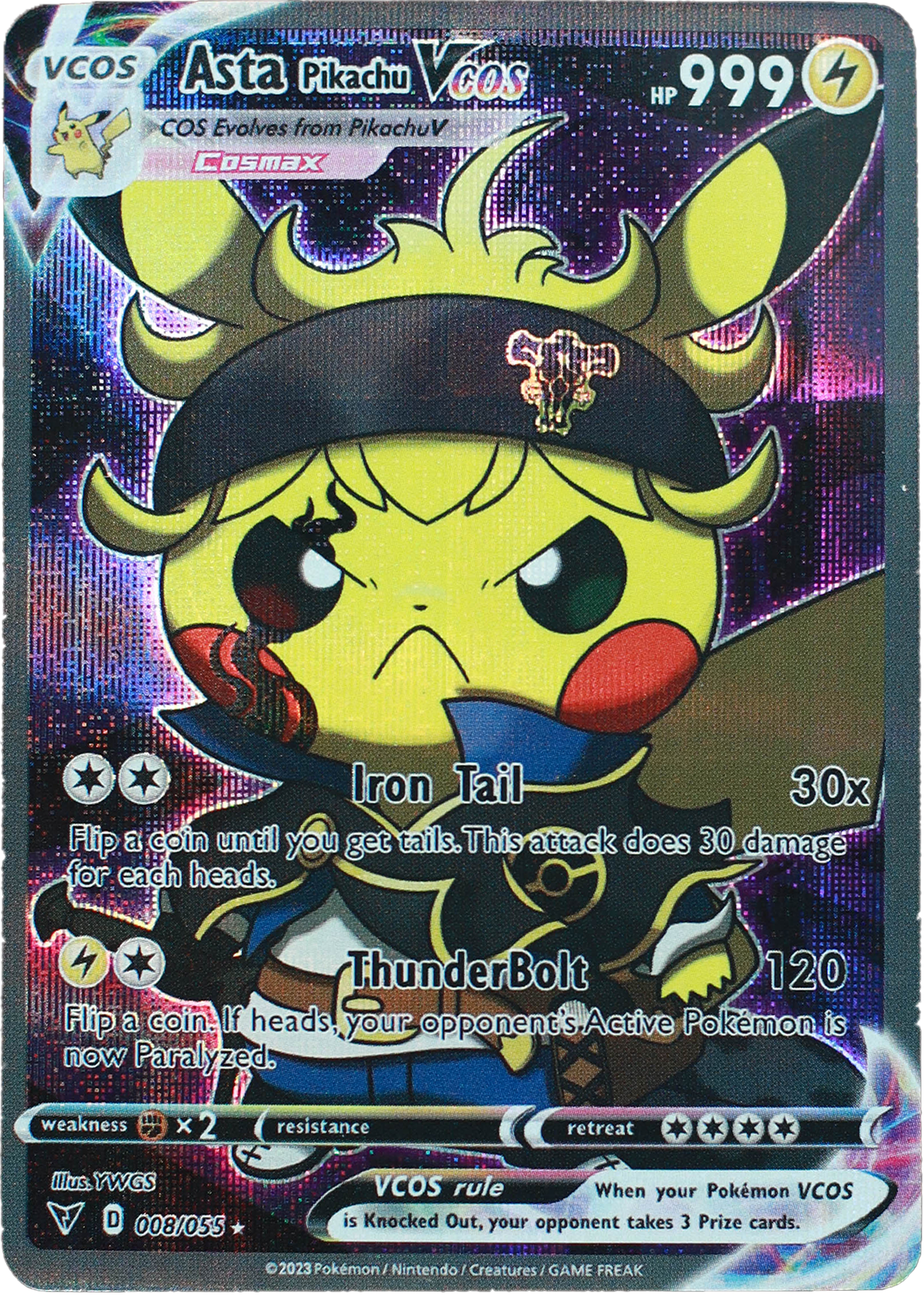 Pikachu Asta (Carta custom no original)
