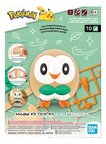 Rowlet Model Kit ¡QUICK! - BANDAI - Figura Armable