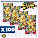 PAQUETE MAYOREO - ASCENDED HEROES - 100 Booster Packs