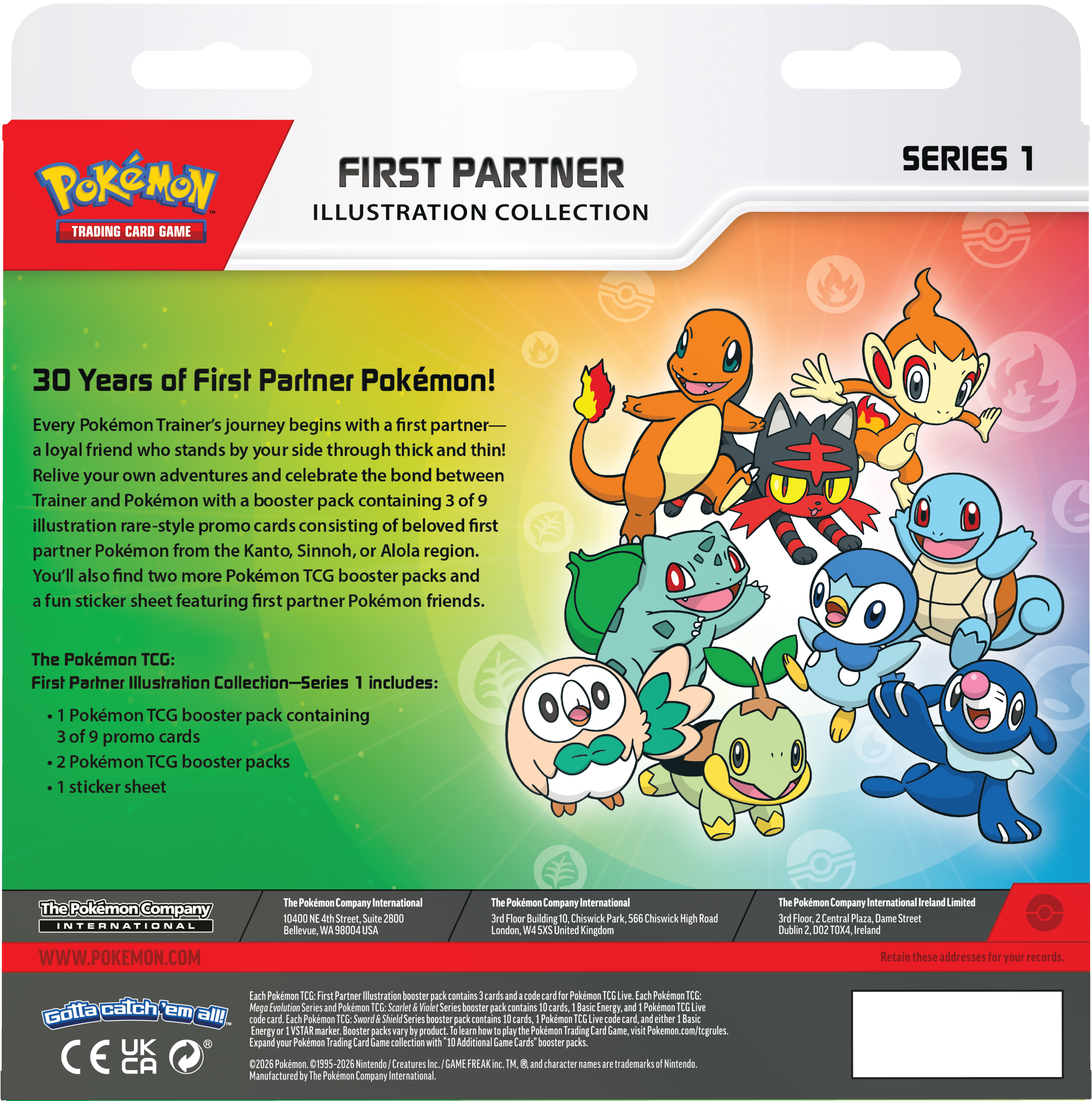 Pokémon TCG First Partner Illustration Collection - Series 1 - 30th Anniversary