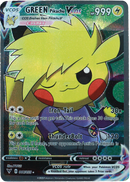 Pikachu Green (Carta custom no original)-Kantocards