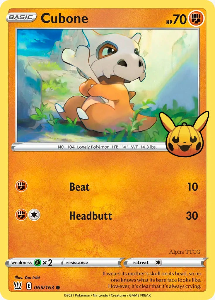 Cubone 69/163 Trick or Trade 2022