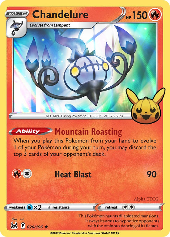 Chandelure 026/196 - Holo - Trick or Trade 2023