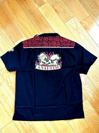 Camisa con botones Pokemon World Championships 2025 Arcanine Rockabilly Talla M