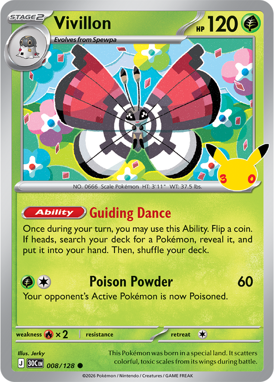 Vivillon 008/128 - Rare Holo