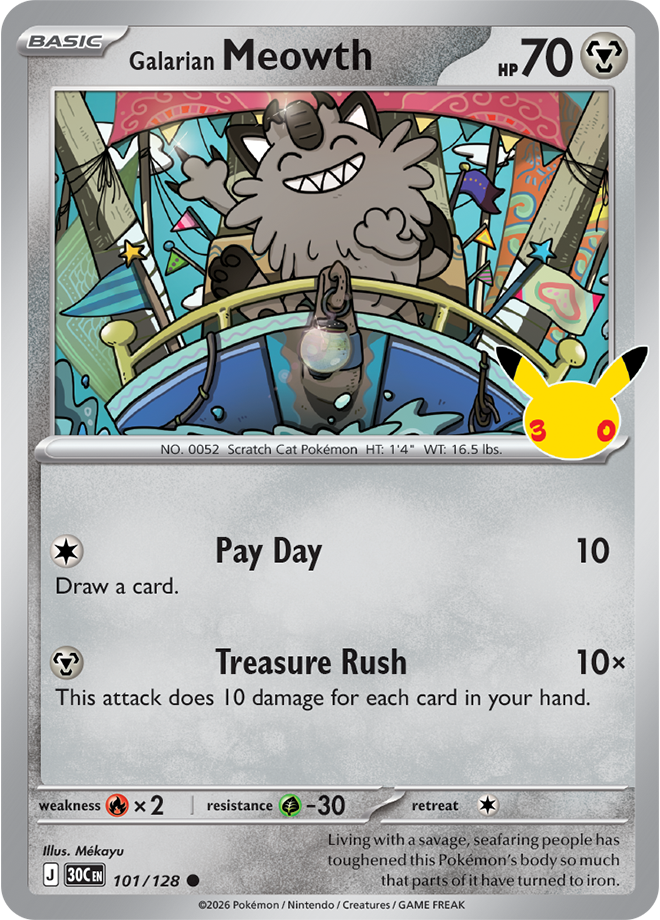 Galarian Meowth 101/128 - Rare Holo