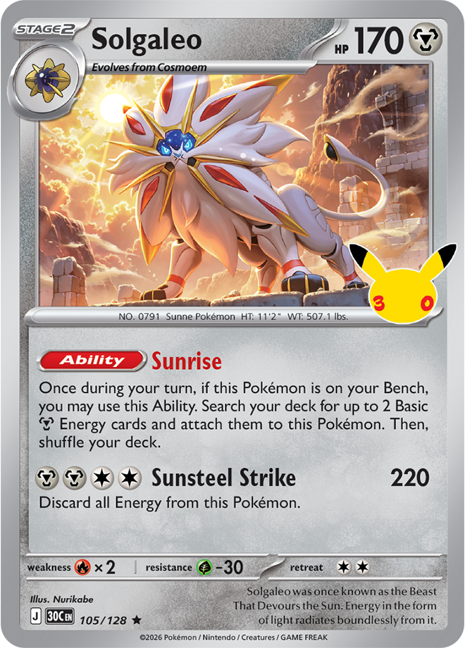 Solgaleo 105/128 - Rare Holo