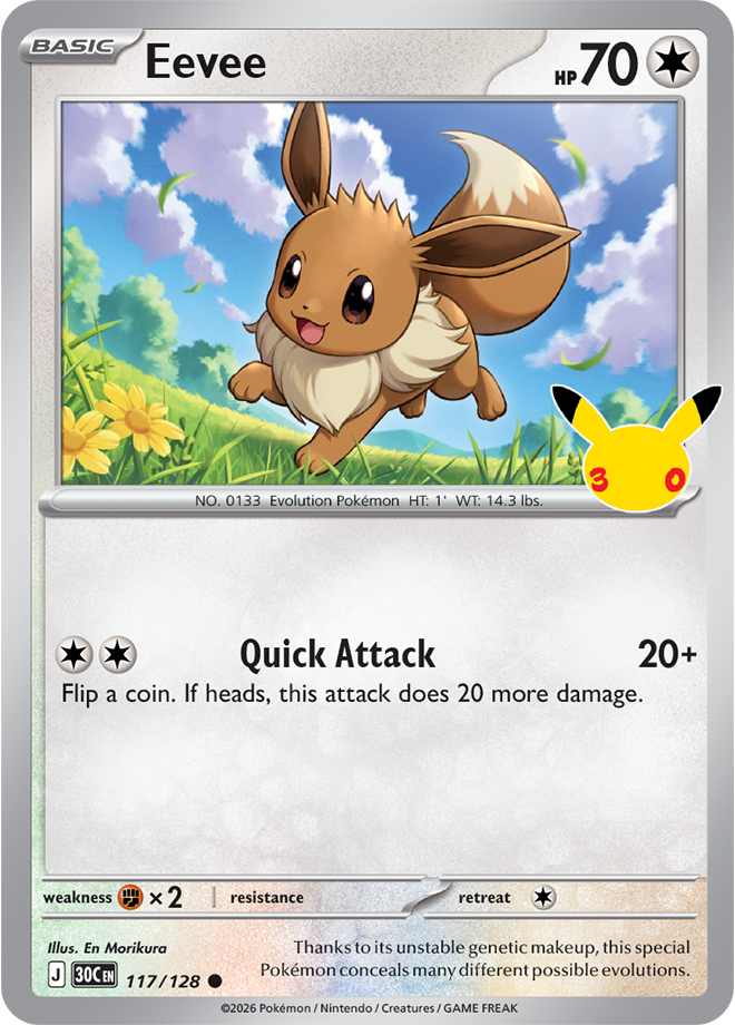 Eevee 117/128 - Rare Holo