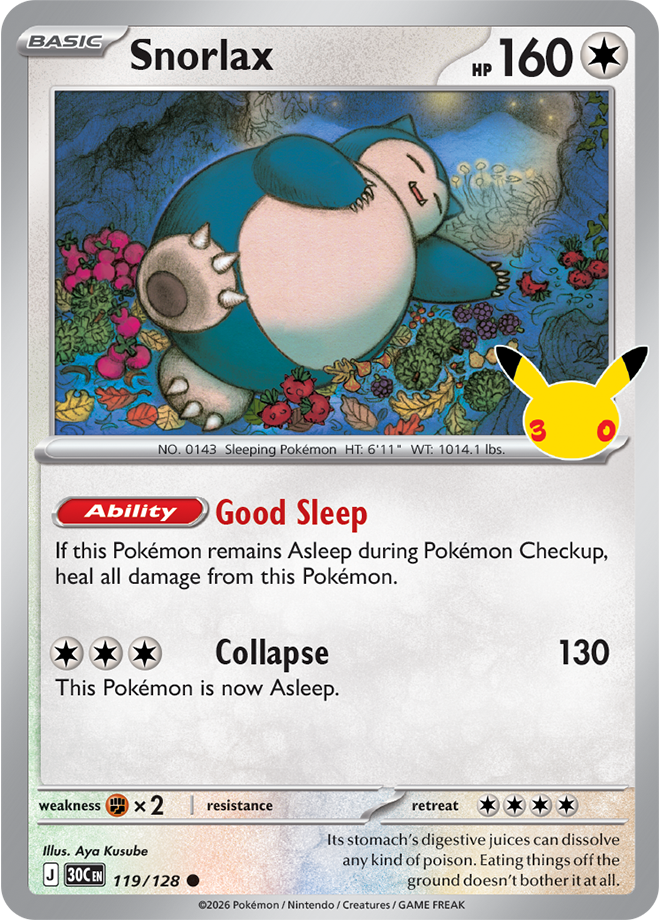 Snorlax 119/128 - Rare Holo