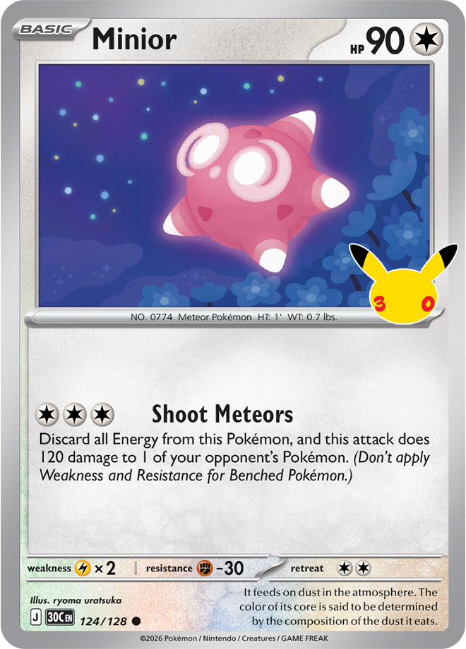 Minior 124/128 - Rare Holo