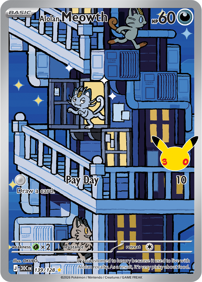 Alolan Meowth 139/128 - Illustration Rare
