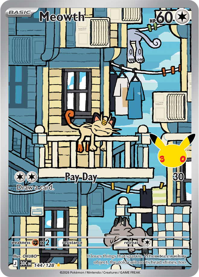 Meowth 144/128 - Illustration Rare