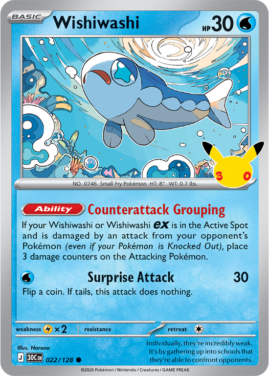 Wishiwashi 022/128 - Rare Holo