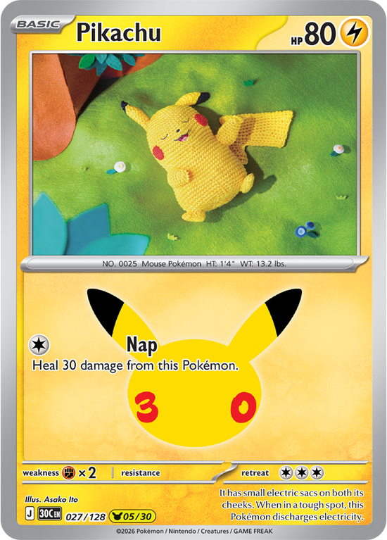 Pikachu 027/128 - 05/30 Pikachu Rare