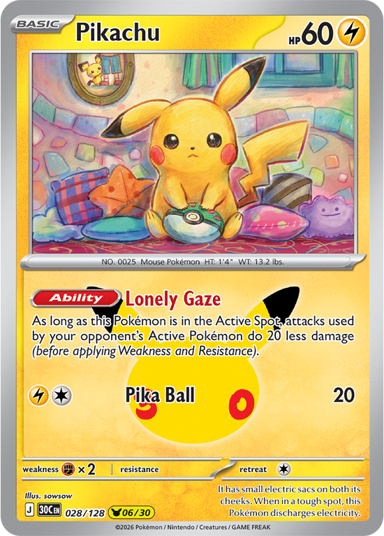 Pikachu 028/128 - 06/30 Pikachu Rare