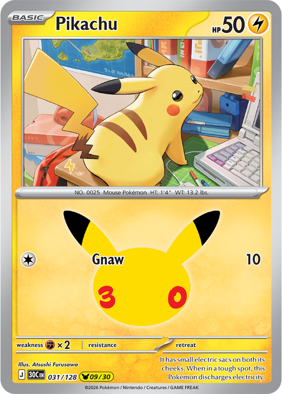 Pikachu 031/128 - 09/30 Pikachu Rare