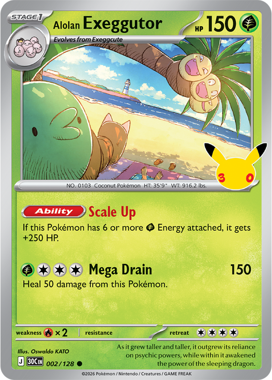 Alolan Exeggutor 002/128 - Rare Holo