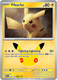Pikachu 049/128 - 27/30 Pikachu Rare