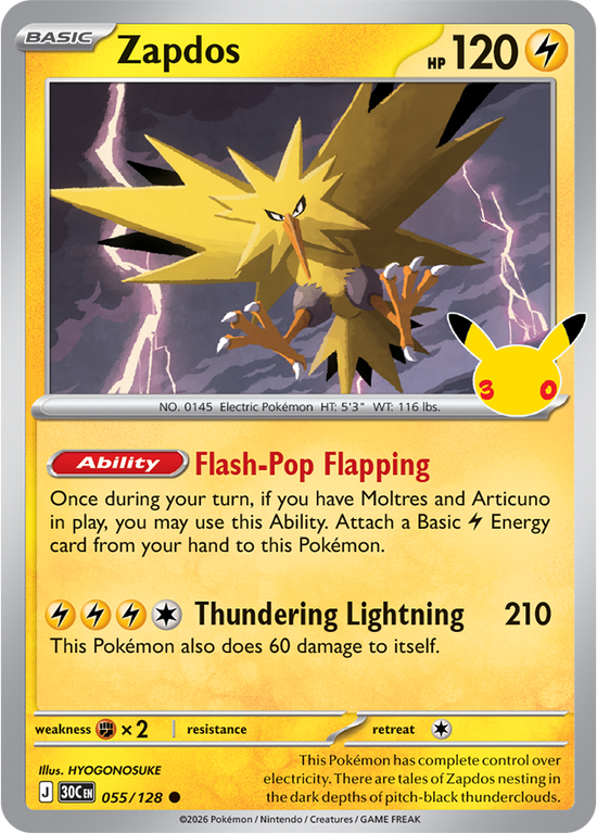 Zapdos 055/128 - Rare Holo