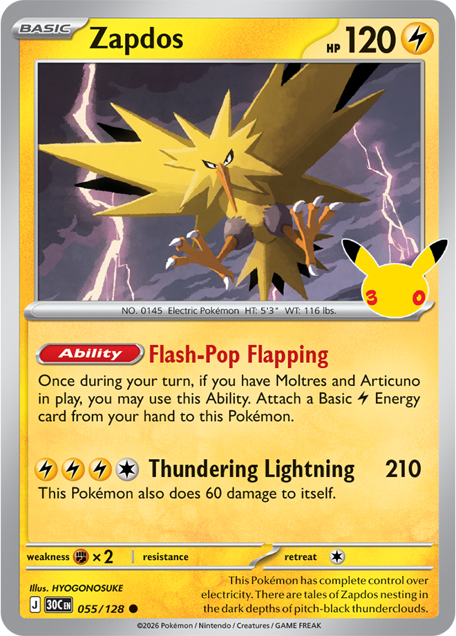 Zapdos 055/128 - Rare Holo