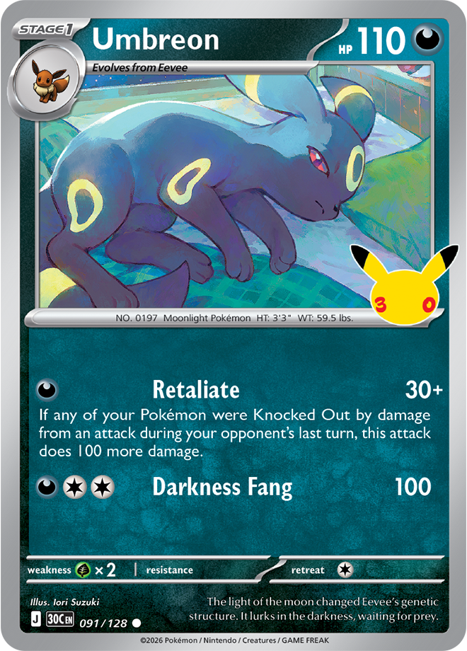 Umbreon 091/128 - Rare Holo