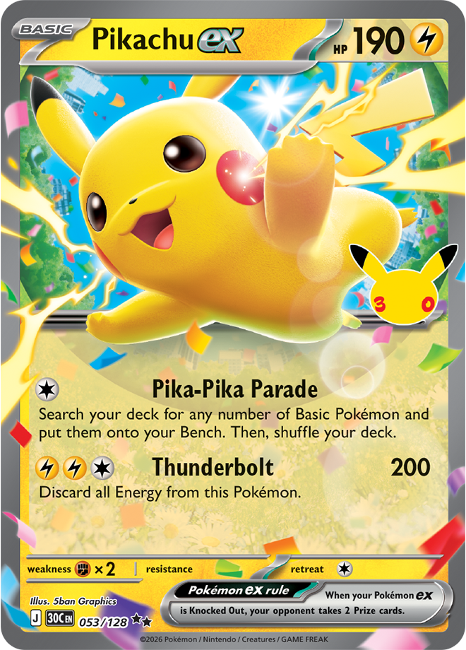Pikachu ex 053/128 - Double Rare