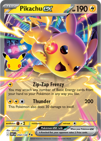 Pikachu ex 054/128 - Double Rare