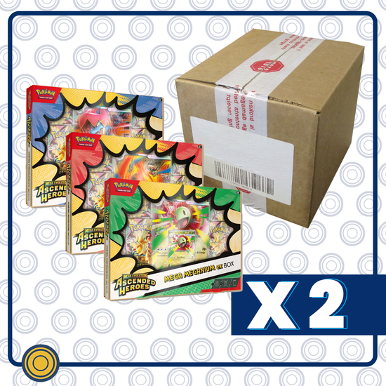 Ascended Heroes - CASE Mega Meganium ex Box - Mega Emboar ex Box - Mega Feraligatr ex Box (Trio)