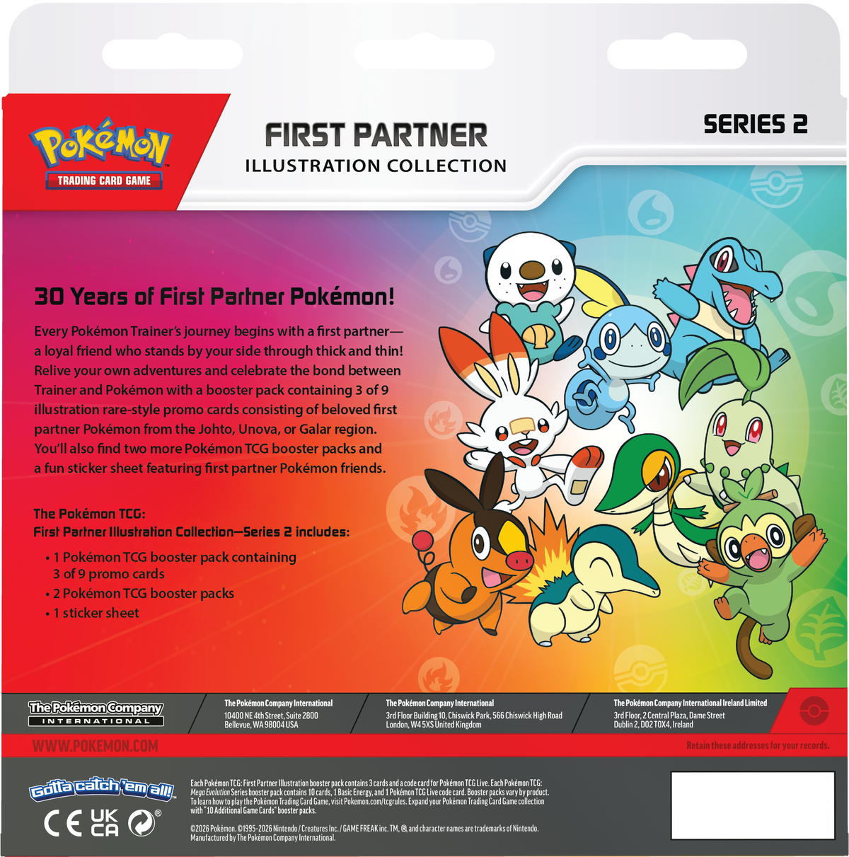 First Partner Collection Box Pokémon TCG First Partner Illustration Collection - Series 2 - 30th An ...