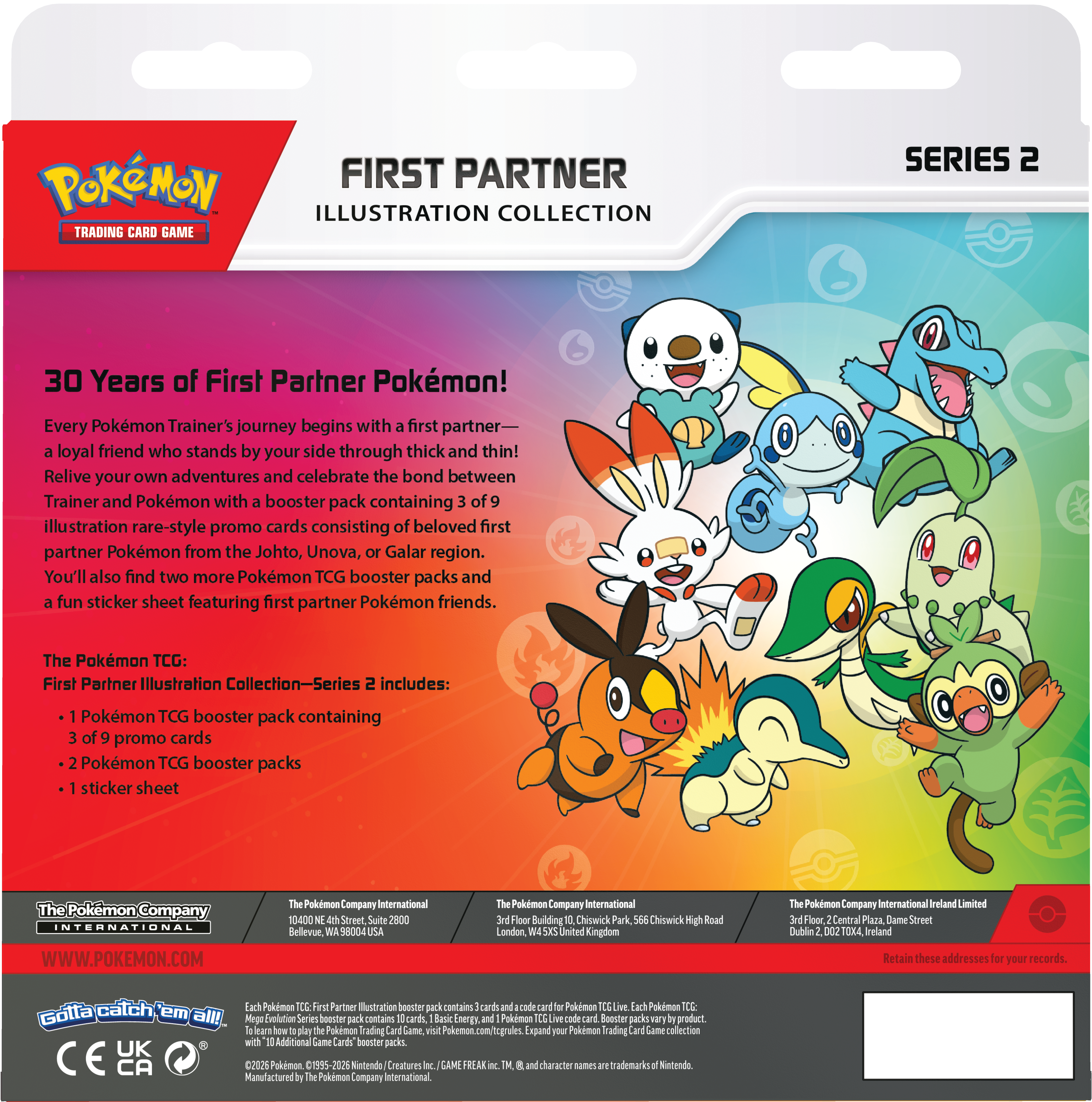 Pokémon TCG First Partner Illustration Collection - Series 2 - 30th Anniversary (PREVENTA PRÒXIMAMENTE)