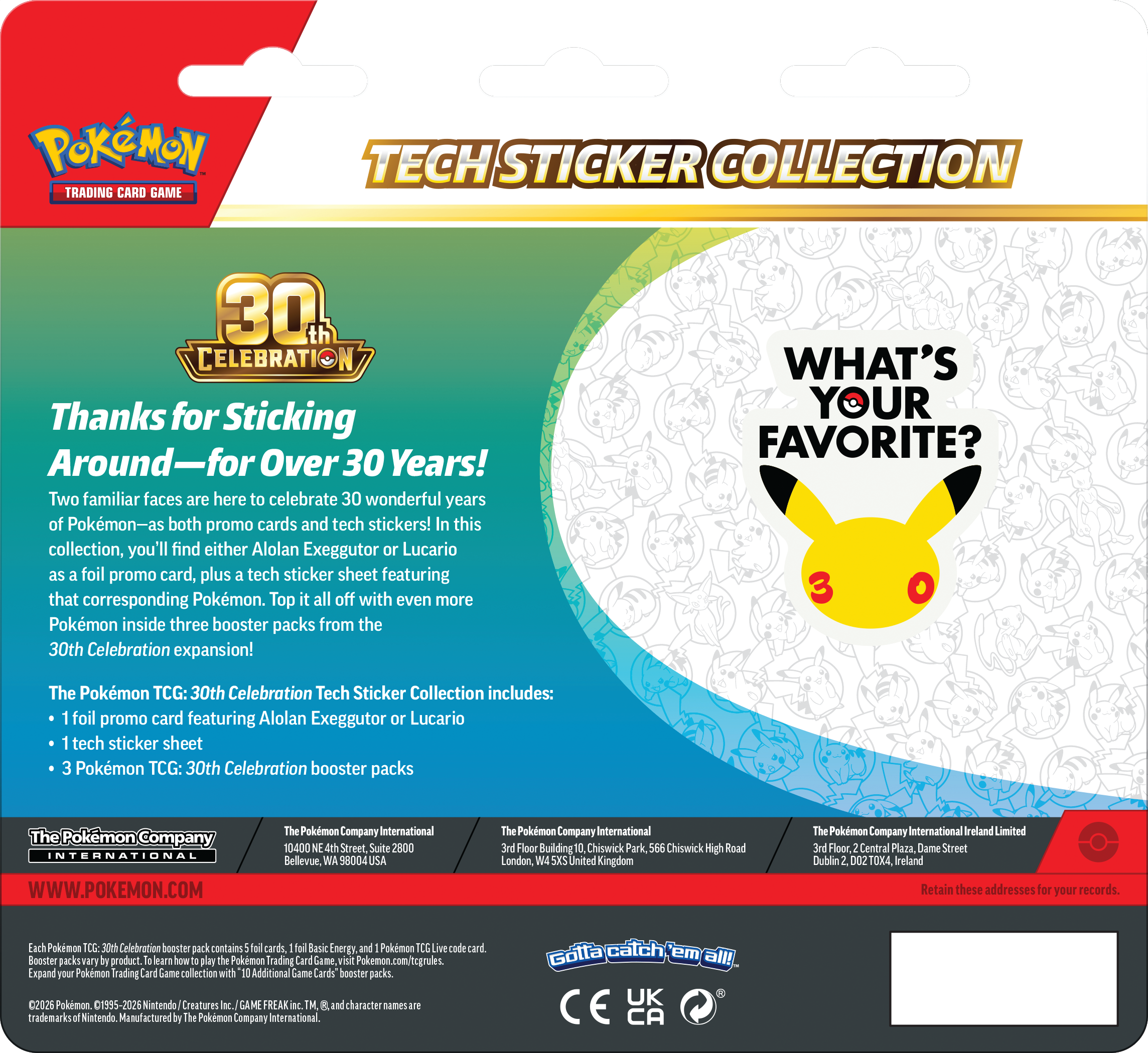 30th Celebration - Tech Sticker Collection (Par) (PREVENTA PRÓXIMAMENTE)