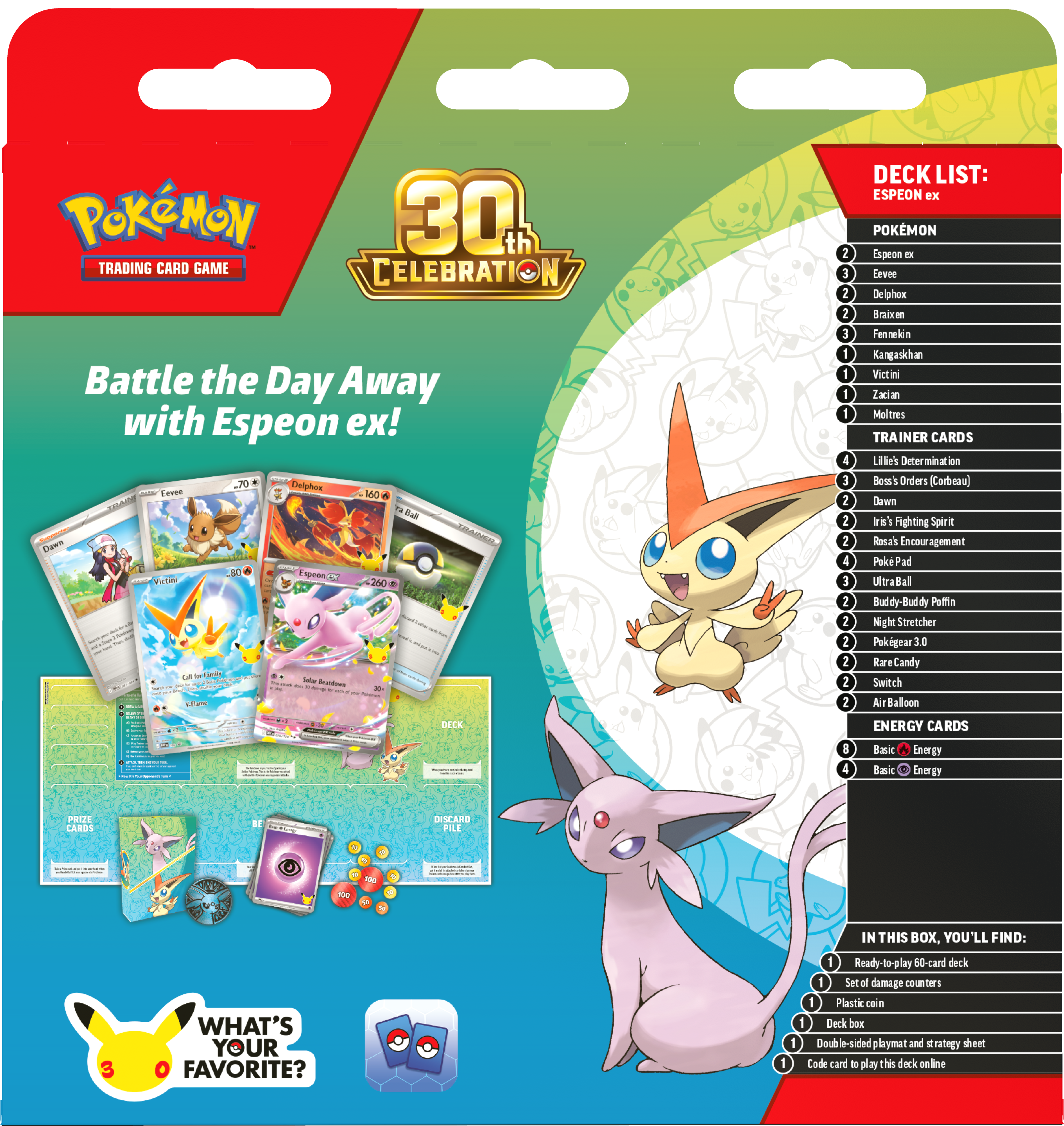 30th Celebration - Battle Decks - Espeon ex & Umbreon ex (PREVENTA PRÓXIMAMENTE)