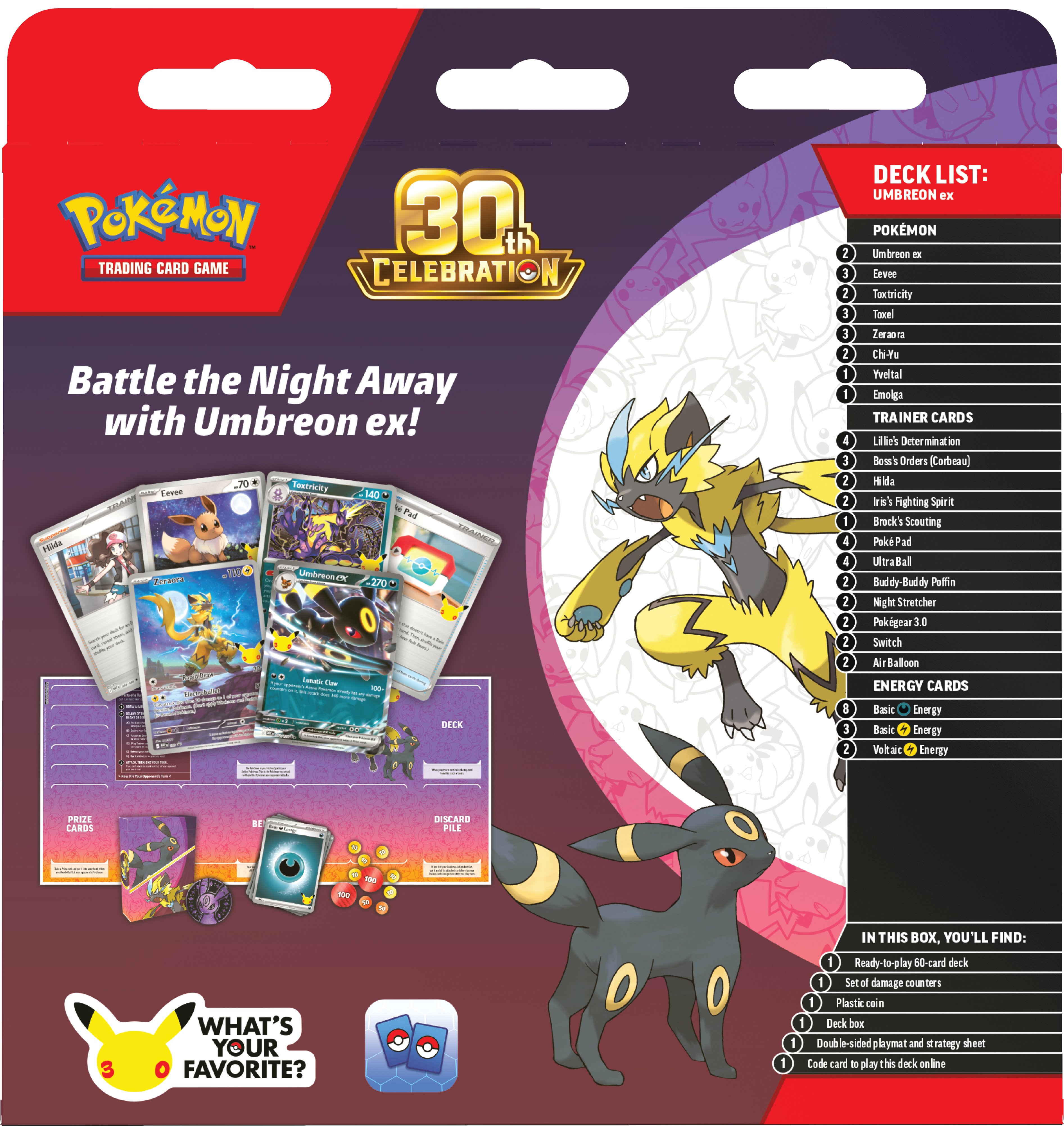 30th Celebration - Battle Decks - Espeon ex & Umbreon ex (PREVENTA PRÓXIMAMENTE)