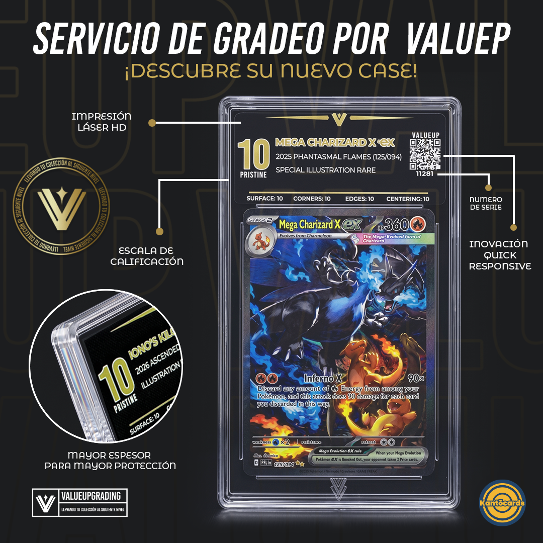 🕵️ RECIBE TU CARTA YA EVALUADA POR VALUEUP GRADING 🕵️ ¡Tiempo de espera minimo 2 semanas!