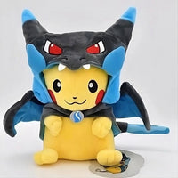 Peluche Pikachu Poncho Mega Charizard