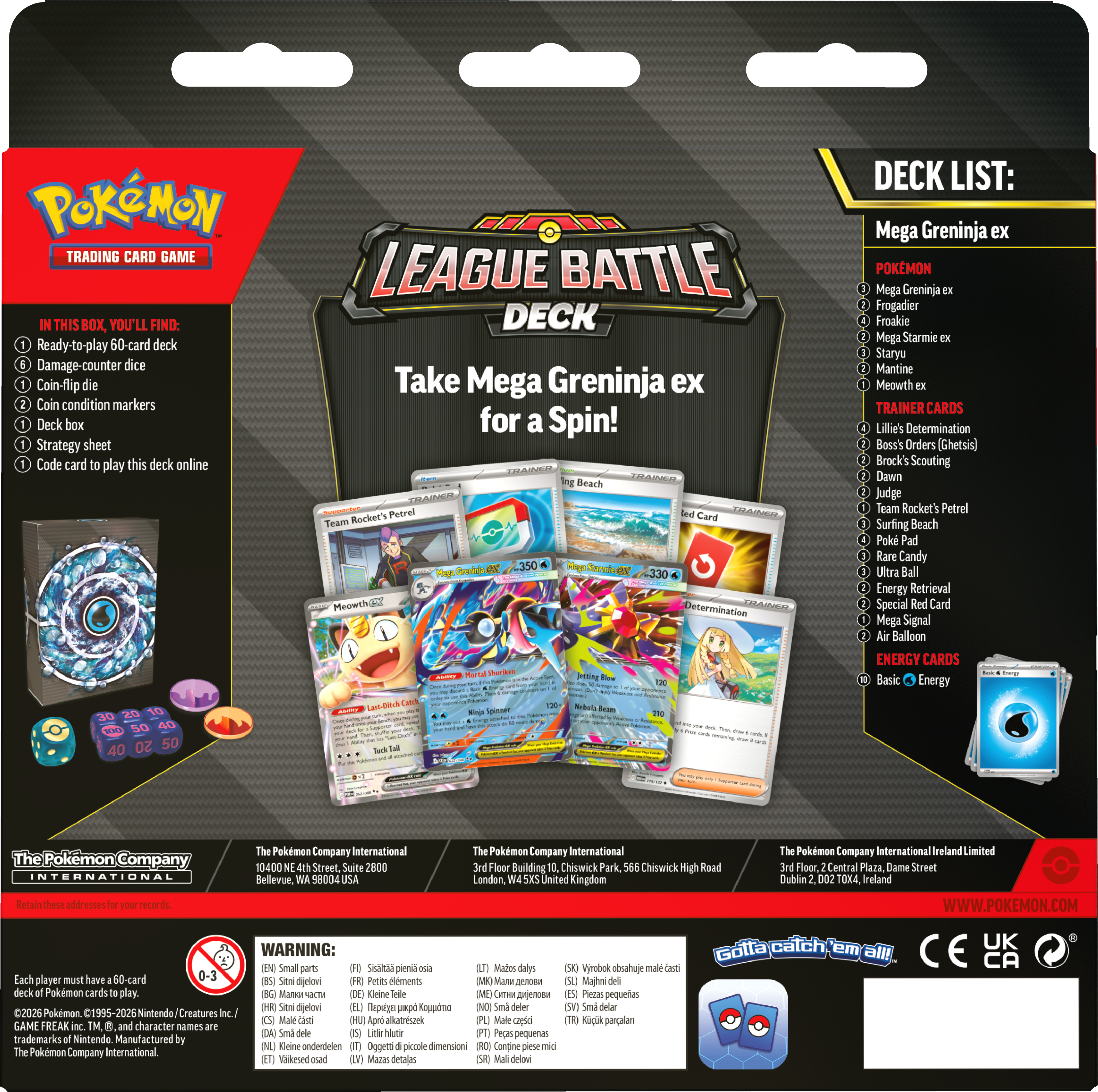 Mega Greninja ex League Battle Deck Decklist 