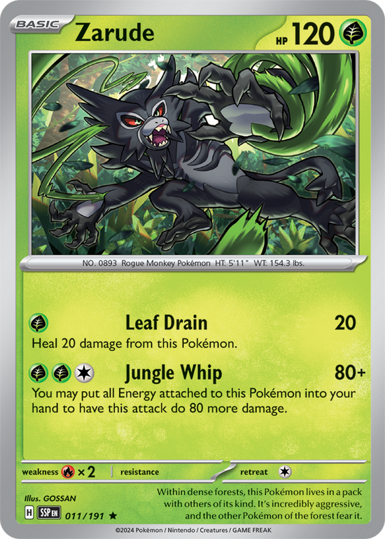 Zarude 011/191 - Rare - Holo