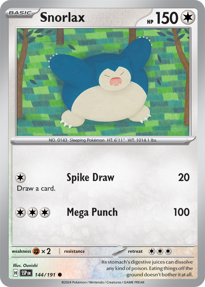 Snorlax 144/191 - Common
