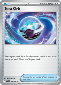 Tera Orb 189/191 - Uncommon - Reverse Holo-Kantocards