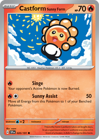 Castform Sunny Form 020/191 - Common - Reverse Holo-Kantocards
