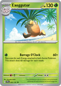 Exeggutor 003/191 - Uncommon - Reverse Holo-Kantocards