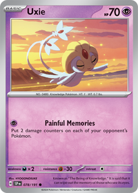 Uxie 078/191 - Common - Reverse Holo-Kantocards