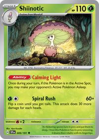 Shiinotic 009/191 - Uncommon-Kantocards