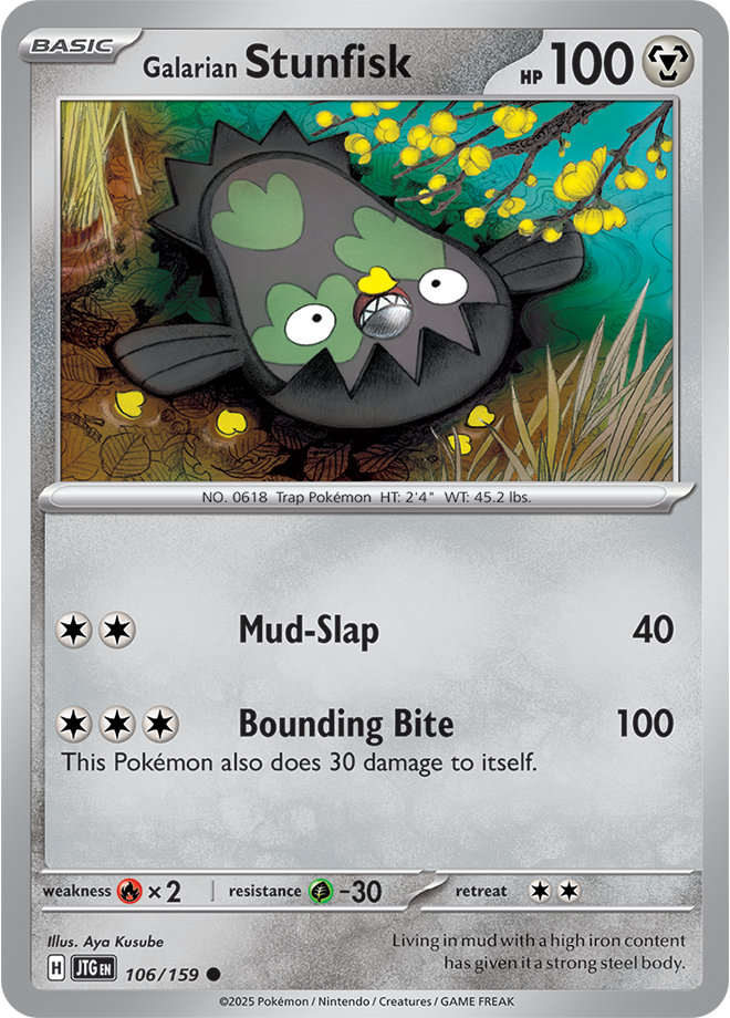 Galarian Stunfisk 106/159 - Common - Reverse Holo