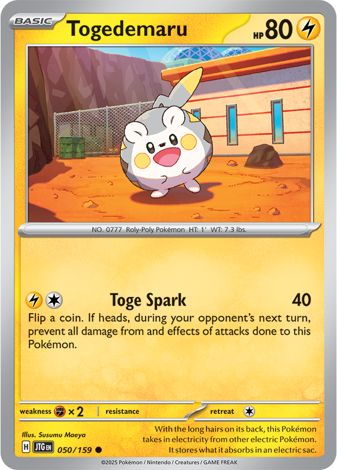 Togedemaru 050/159 - Common - Reverse Holo