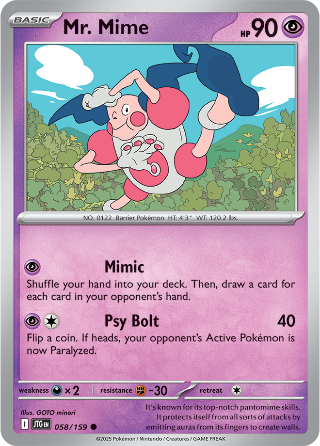 Mr. Mime 058/159 - Common - Reverse Holo