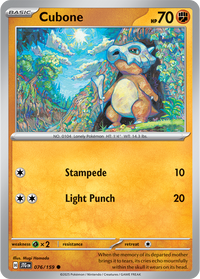 Cubone 076/159 - Common - Reverse Holo-Kantocards