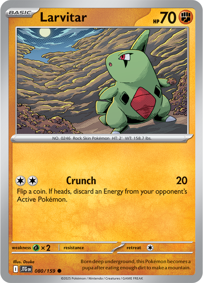 Larvitar 080/159 - Common - Reverse Holo