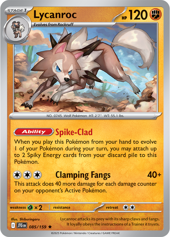 Lycanroc 085/159 - Rare - Holo - Reverse Holo